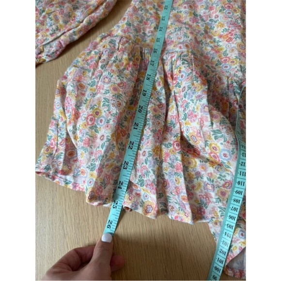 Bardot Cream Sundress with Bishop Sleeves and Crew Neck - Picture 5 of 6